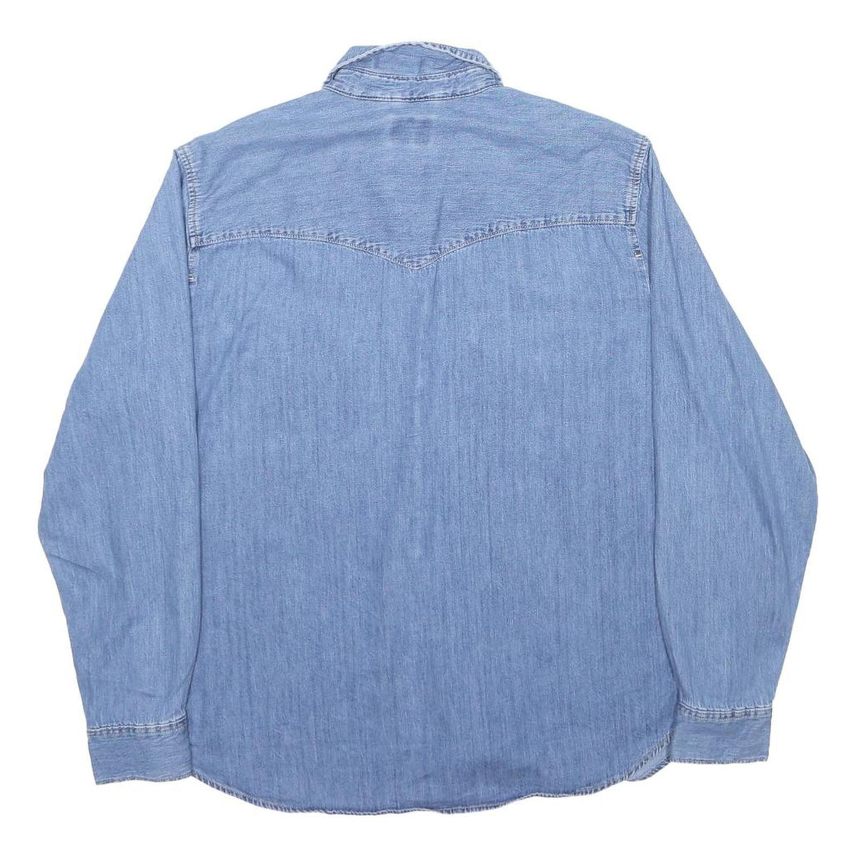 LEVI'S Womens Blue Denim Shirt 2XL Western Style Button Long Sleeve