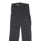 CARHARTT Mens Cotton Blend Black Regular Fit Straight Cargo Trousers W30 L36