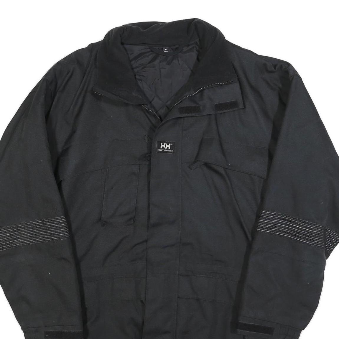 HELLY HANSEN Mens Black Jacket M Polyester Blend Zip Outdoor Workwear