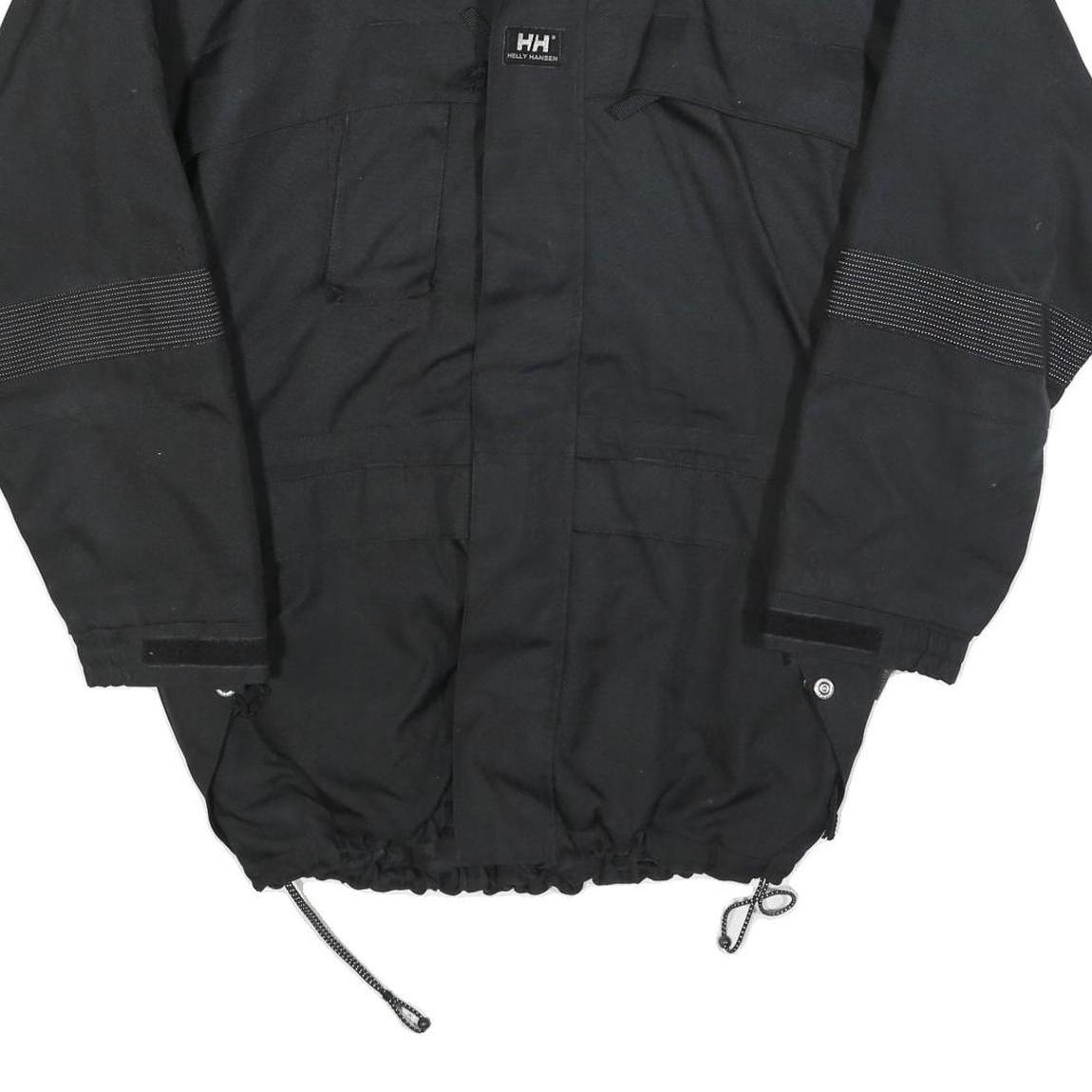 HELLY HANSEN Mens Black Jacket M Polyester Blend Zip Outdoor Workwear