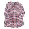 GSTAR Womens Blue & Red Checked Shirt 3/4 Sleeve Button Neck M Stylish Casual