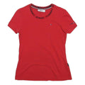 TOMMY JEANS Womens Red Graphic T-Shirt M Short Sleeve Crew Neck Logo Print