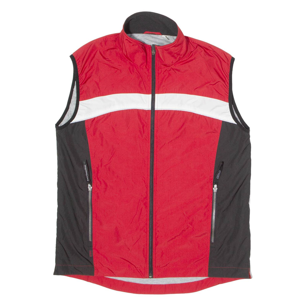 ODLO Mens Track Gilet Red Colourblock L
