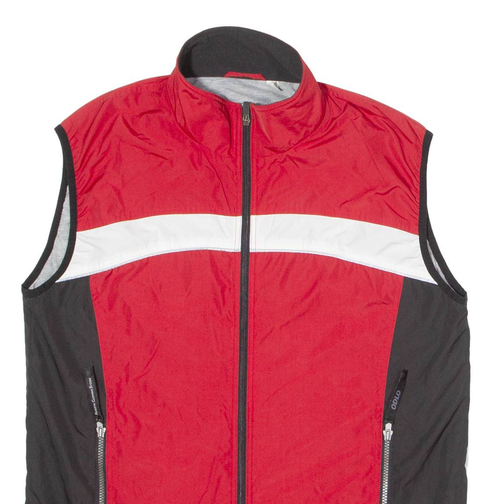 ODLO Mens Track Gilet Red Colourblock L