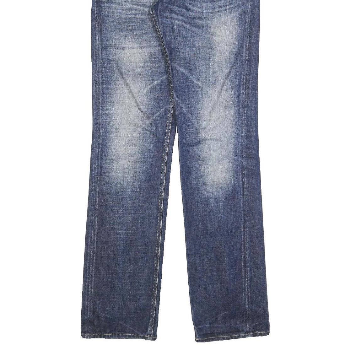 DENIM ZERO Mens Slim Blue Denim Jeans W30 L33 Button Closure Casual Wear