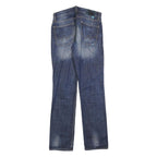 DENIM ZERO Mens Slim Blue Denim Jeans W30 L33 Button Closure Casual Wear