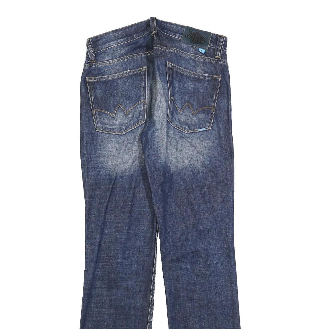 DENIM ZERO Mens Slim Blue Denim Jeans W30 L33 Button Closure Casual Wear