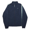 REEBOK Mens Blue & Light Blue Zip Jacket S Polyester Track Sportswear