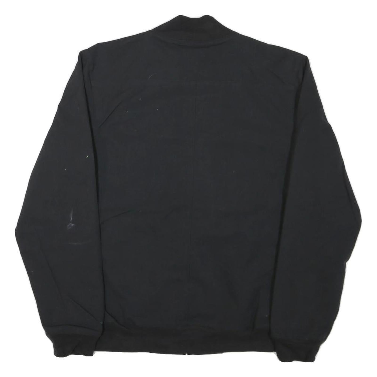 ADIDAS Mens Black Jacket S Cotton Blend Plain Zip Casual Sportswear