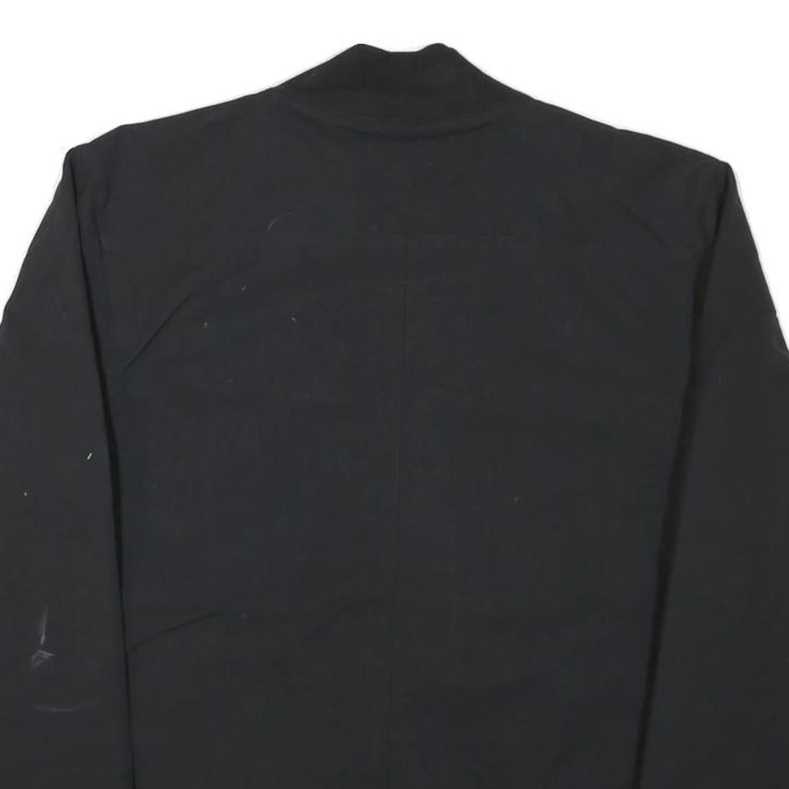 ADIDAS Mens Black Jacket S Cotton Blend Plain Zip Casual Sportswear