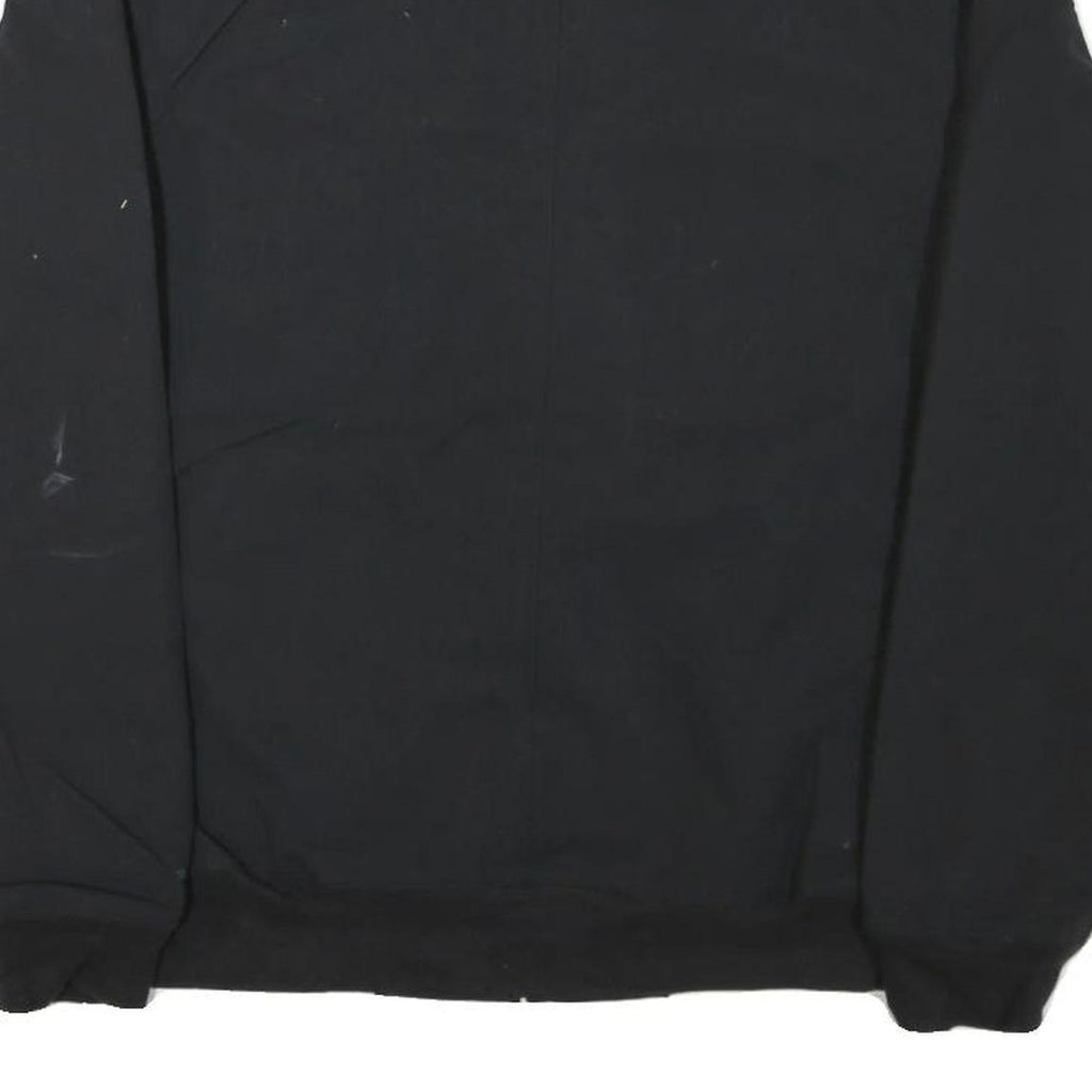 ADIDAS Mens Black Jacket S Cotton Blend Plain Zip Casual Sportswear