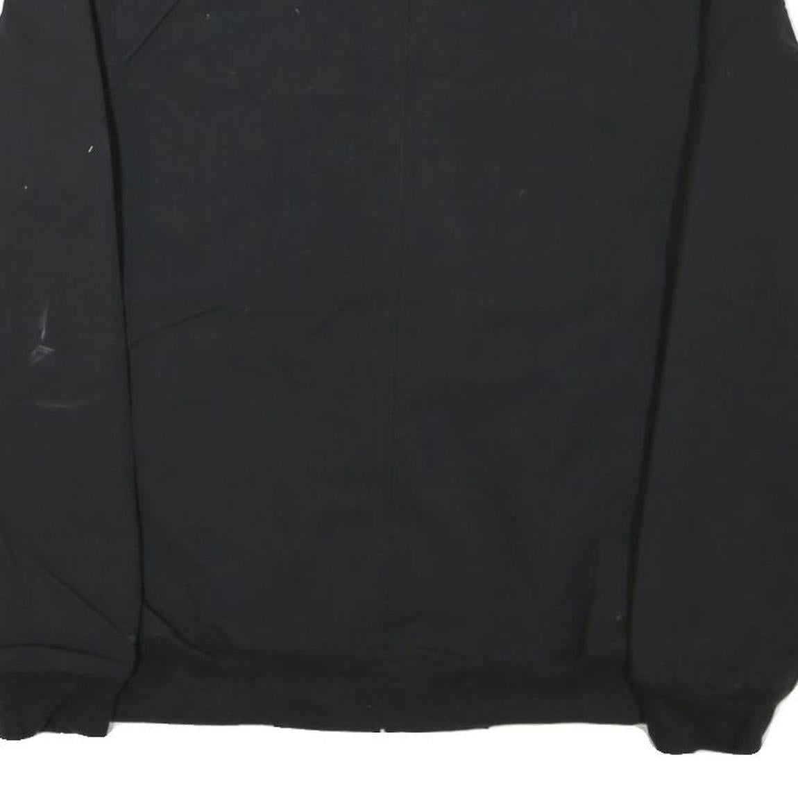 ADIDAS Mens Black Jacket S Cotton Blend Plain Zip Casual Sportswear