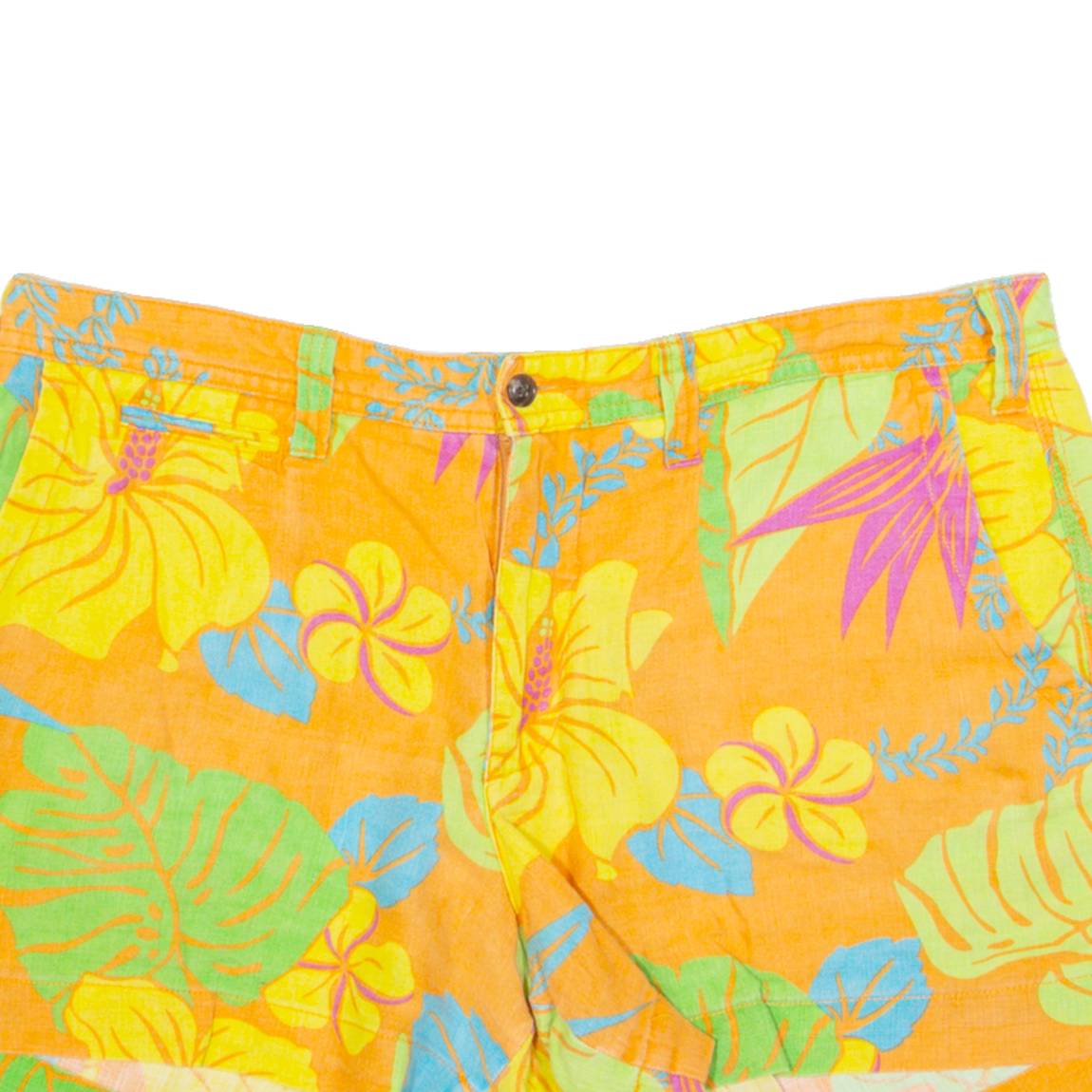 POLO RALPH LAUREN Womens Casual Shorts Orange Floral L W36
