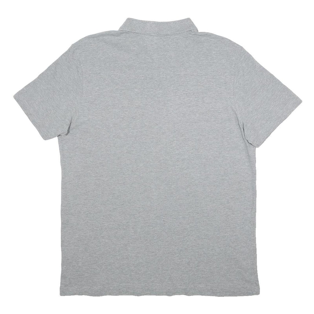 PUMA Mens Grey Polo Shirt L Cotton Blend Short Sleeve Plain Comfortable Fitted