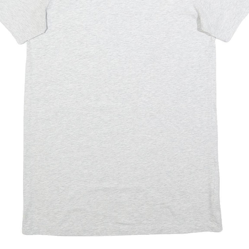 ADIDAS Womens White Cotton T-Shirt Dress Short Sleeve UK 6 Casual Logo Print