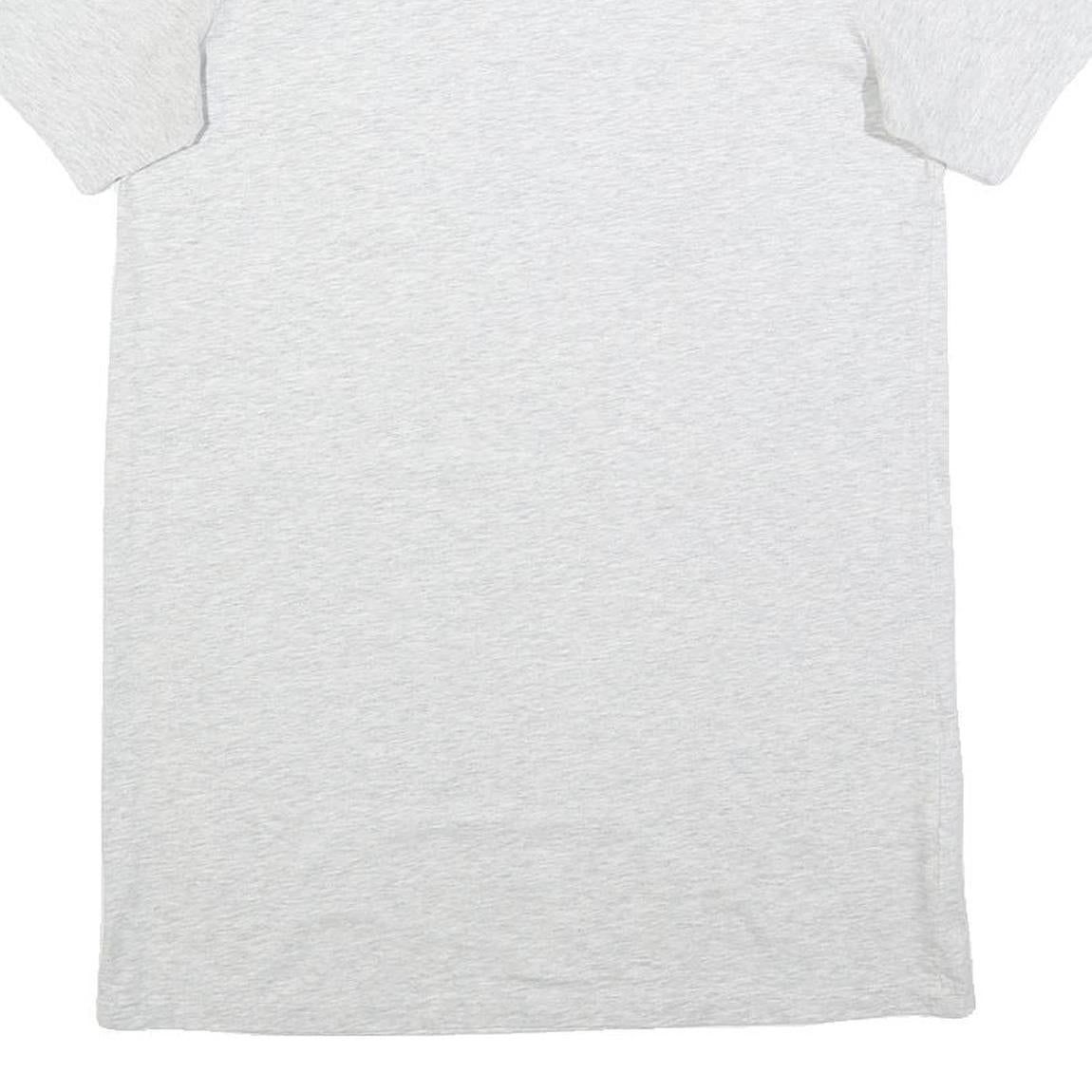 ADIDAS Womens White Cotton T-Shirt Dress Short Sleeve UK 6 Casual Logo Print