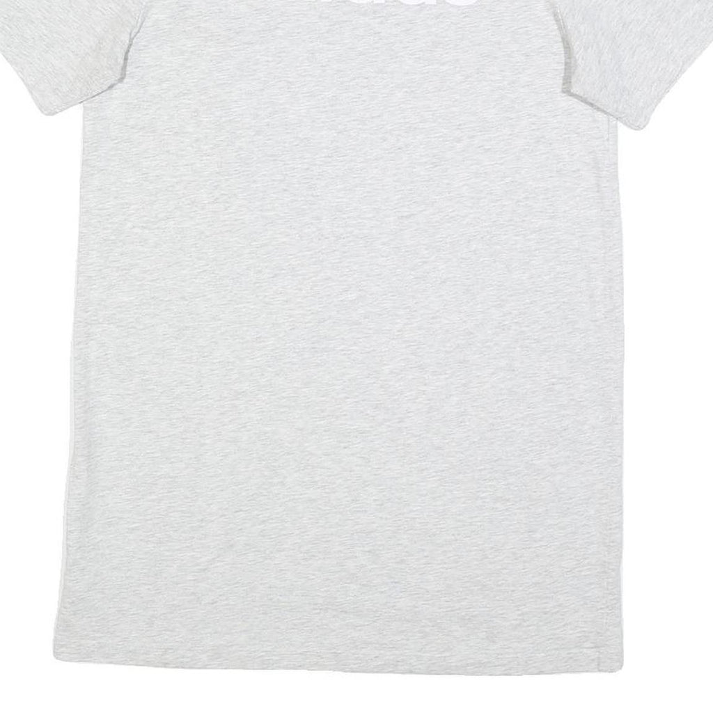 ADIDAS Womens White Cotton T-Shirt Dress Short Sleeve UK 6 Casual Logo Print