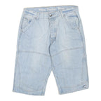 OKAY FASHION WEAR Mens Shorts Blue Casual M W34 Cotton Blend