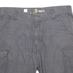 CARHARTT Mens Shorts Grey Cargo L W36 Relaxed Fit Durable Workwear