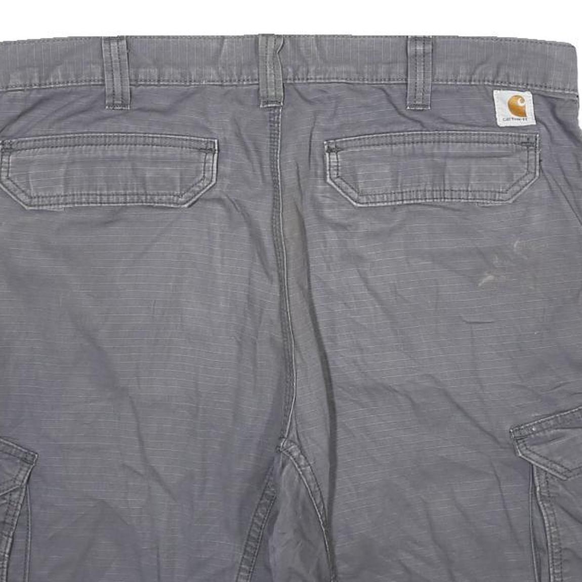 CARHARTT Mens Shorts Grey Cargo L W36 Relaxed Fit Durable Workwear
