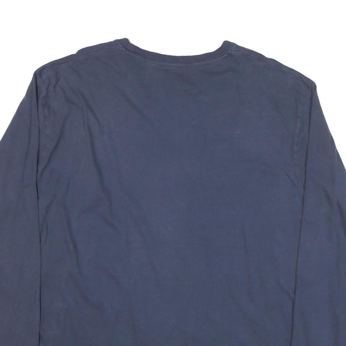 NAUTICA Mens Blue Long Sleeve Crew Neck T-Shirt XL Cotton Blend Classic