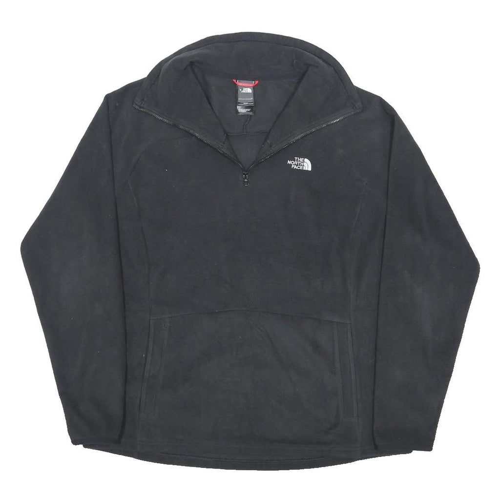THE NORTH FACE Womens Black Plain Jumper 1/4 Zip Knit XL Fleece Outdoor Layer