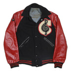 Mens Kaye Bros Chicago 1976 Black Wool Letterman Varsity Jacket S Leather Sleeve