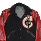 Mens Kaye Bros Chicago 1976 Black Wool Letterman Varsity Jacket S Leather Sleeve