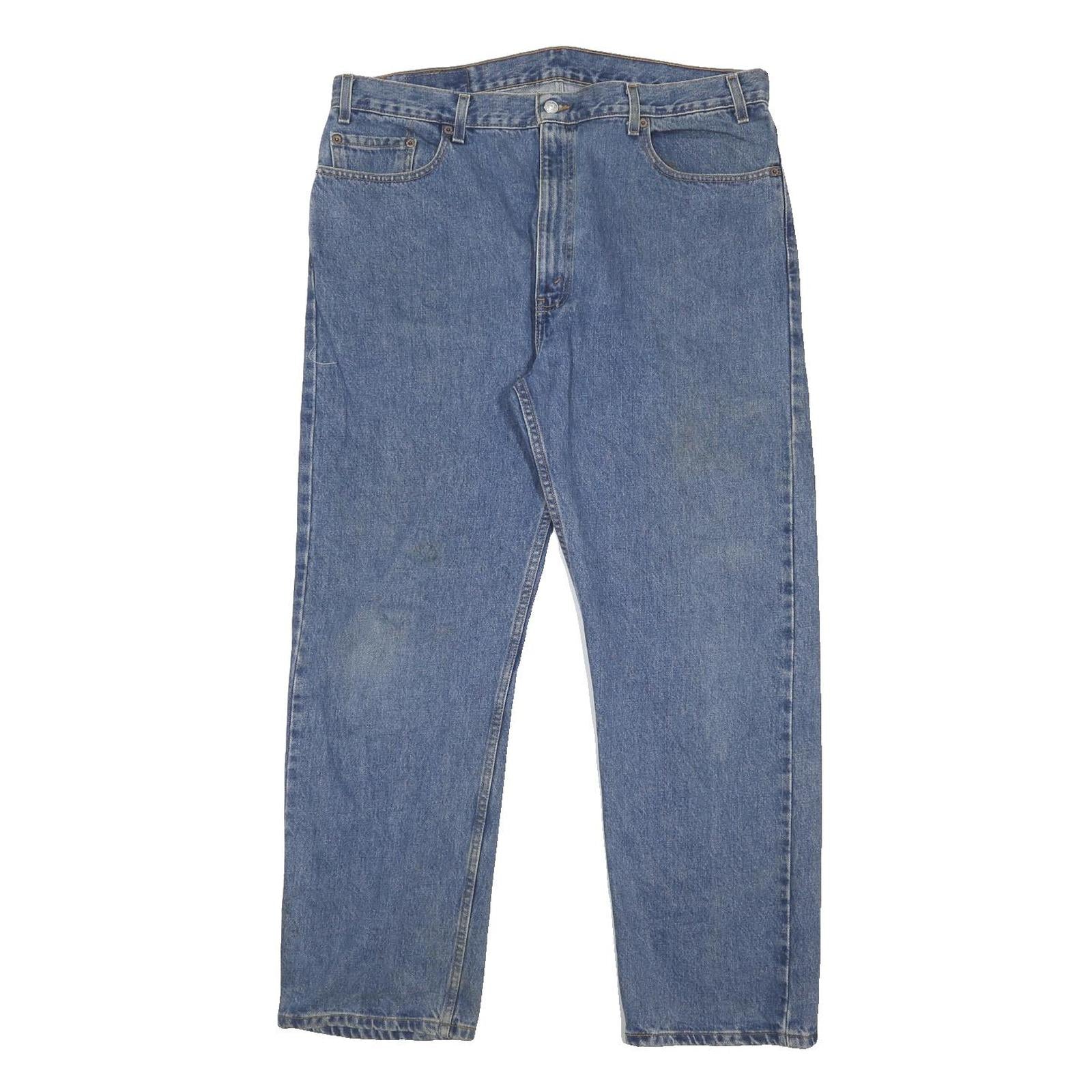 LEVI'S 505 Mens Jeans Blue Regular Straight Denim Medium W40 L30 Classic Fit