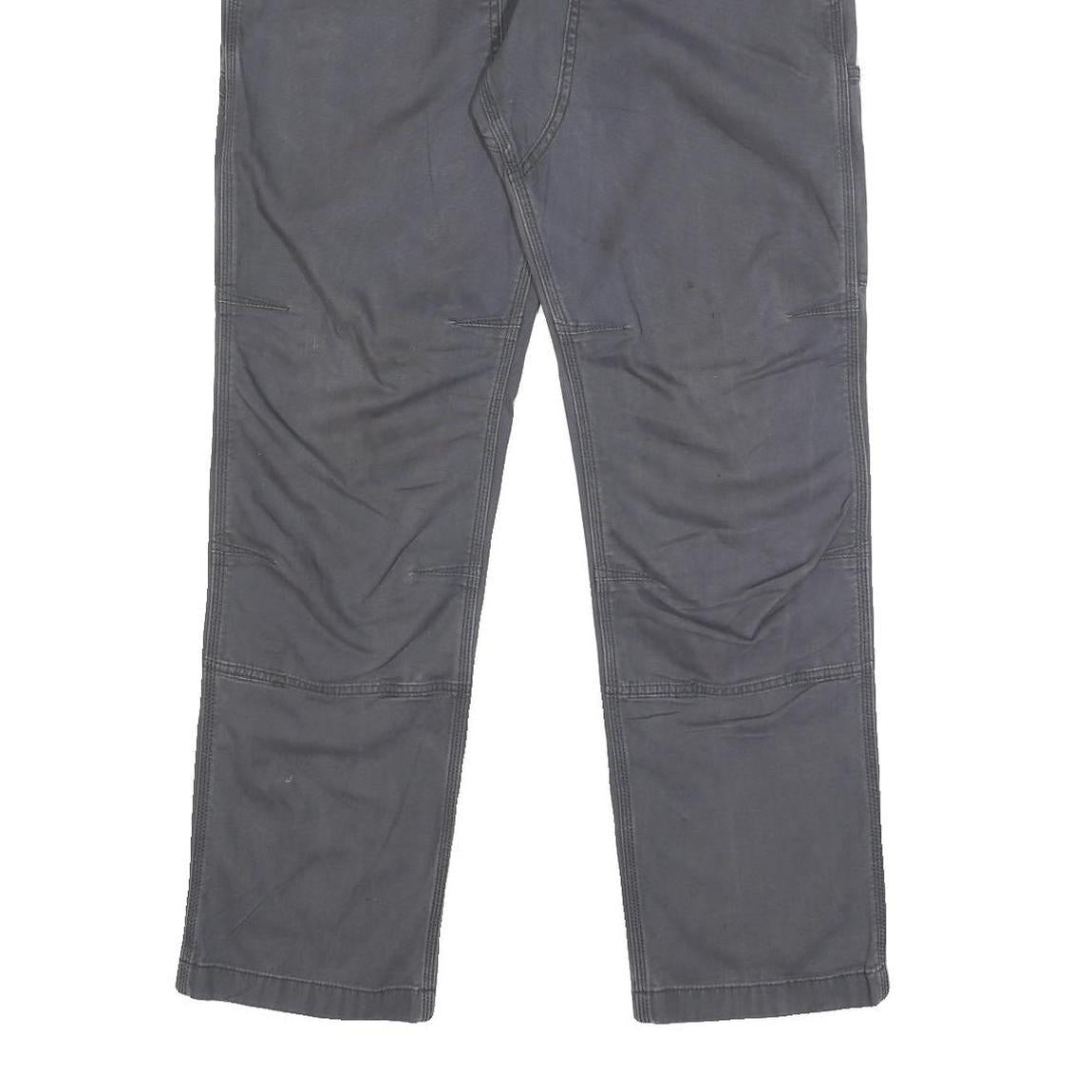 CARHARTT Mens Cotton Blend Grey Relaxed Straight Trousers W33 L34 Workwear