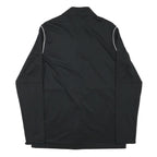 NIKE Womens Black & White Sports Team Track Jacket L Polyester Blend Zip