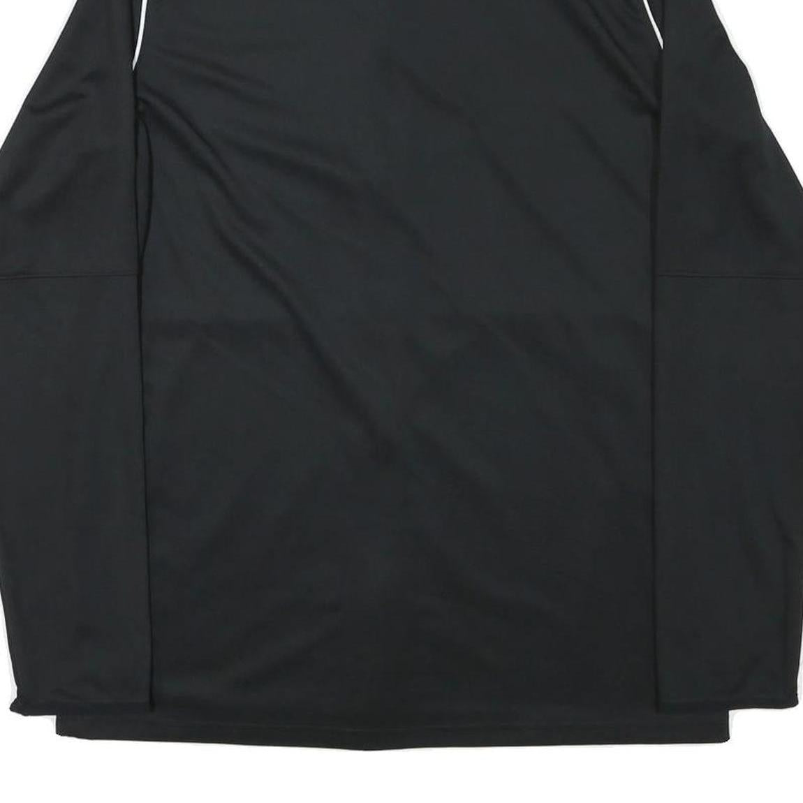 NIKE Womens Black & White Sports Team Track Jacket L Polyester Blend Zip