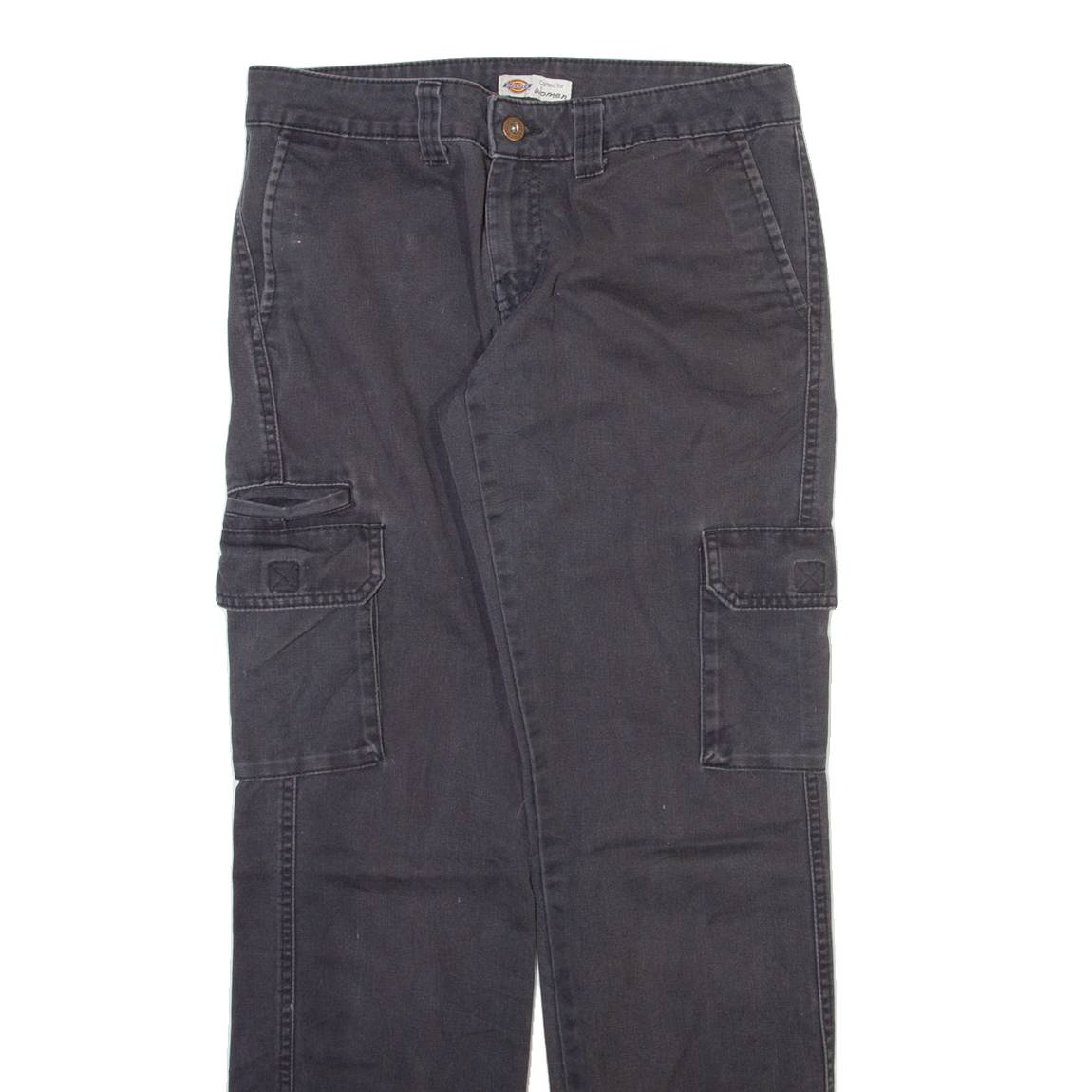 DICKIES Cargo Womens Trousers Grey Regular Straight W30 L30