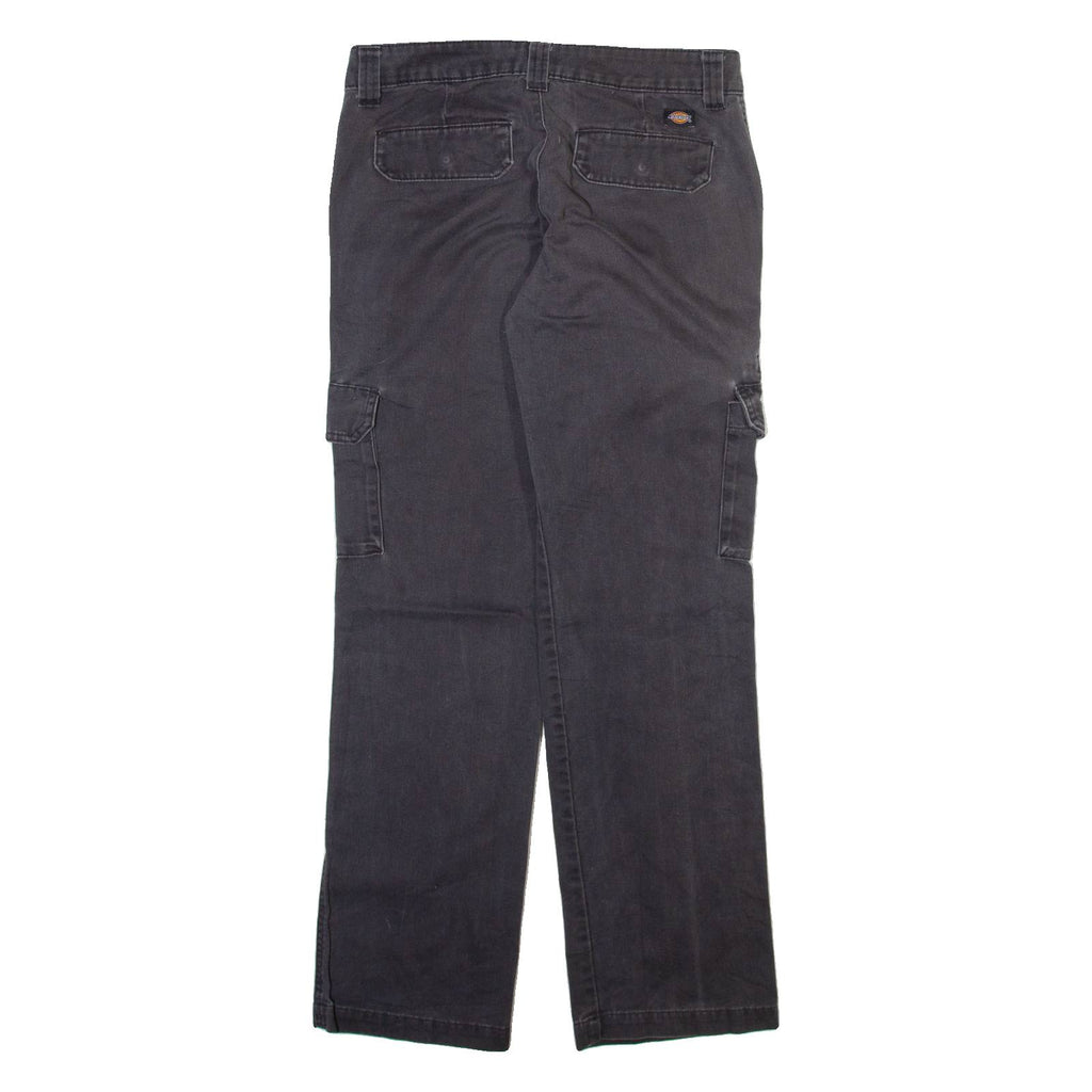 DICKIES Cargo Womens Trousers Grey Regular Straight W30 L30