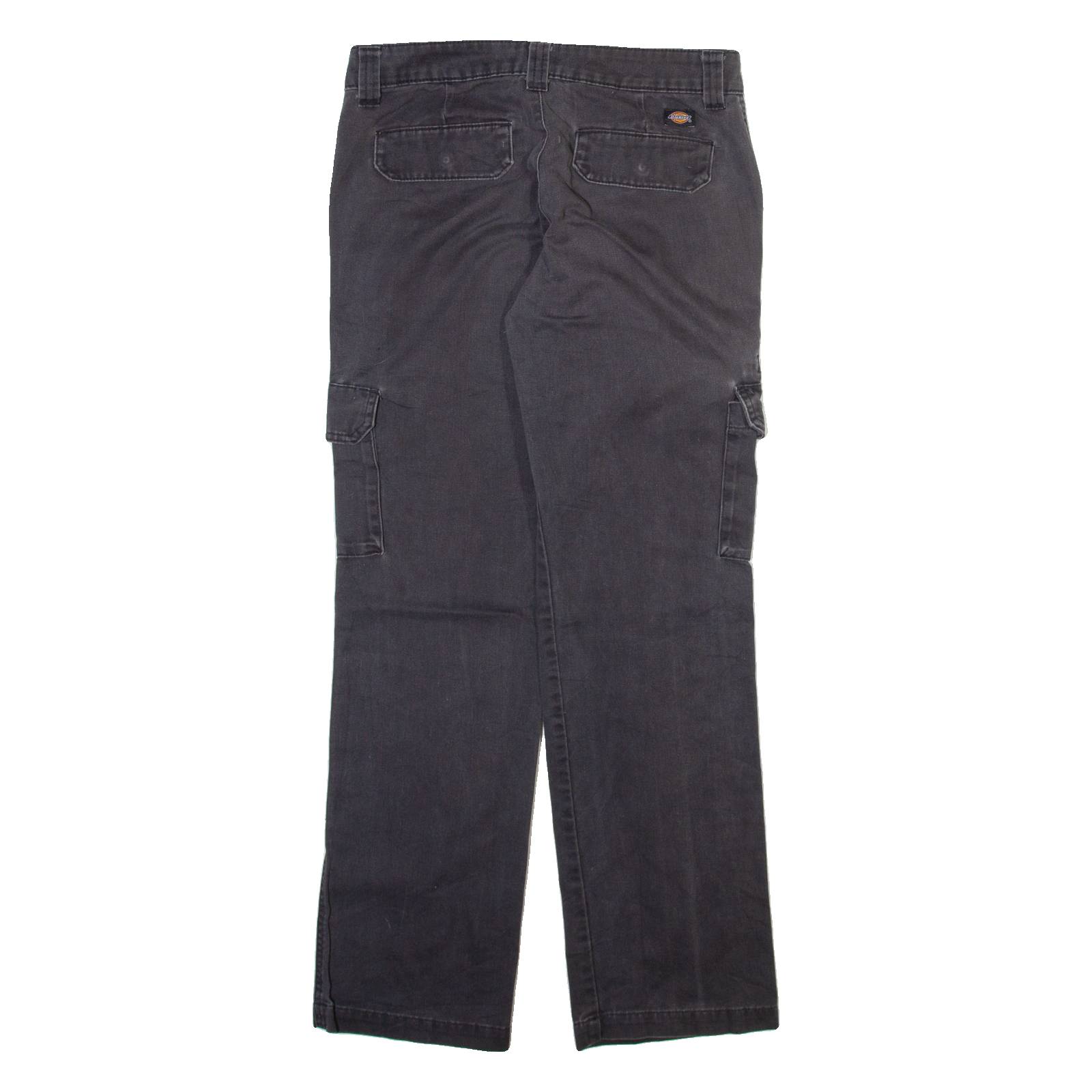 DICKIES Cargo Womens Trousers Grey Regular Straight W30 L30