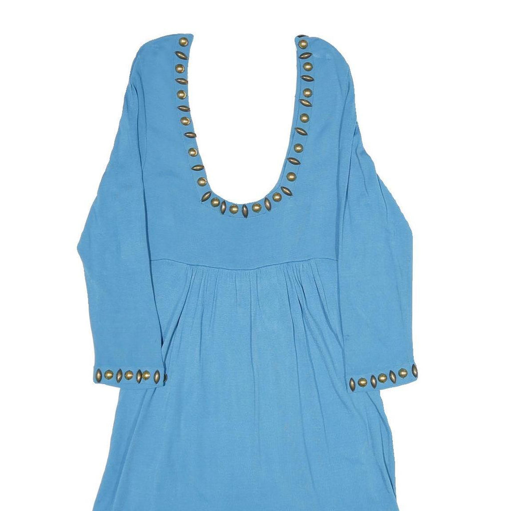 TEMPERLEY LONDON Womens Blue Day Jersey Plain Long Sleeve Knee Length UK 12