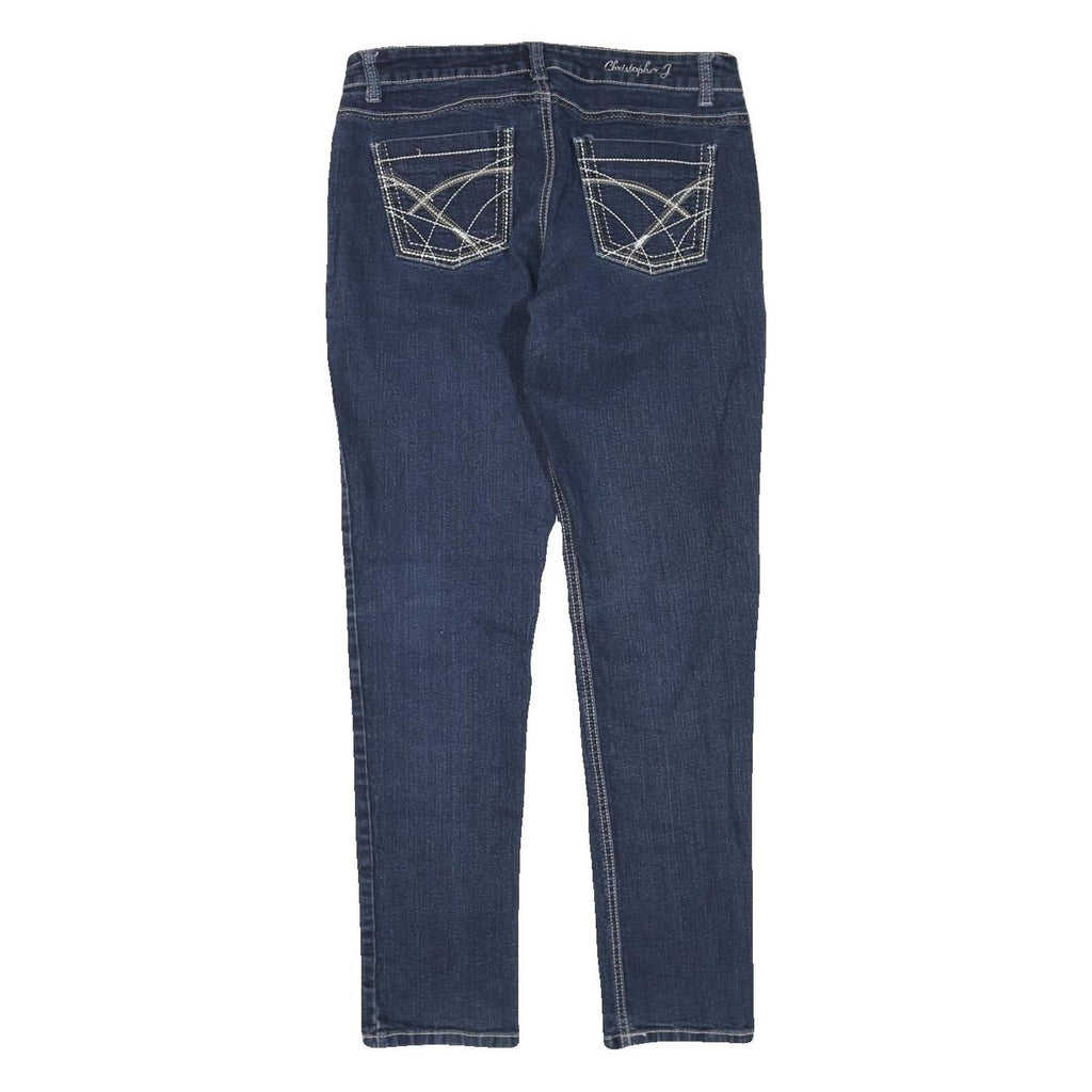 CHRISTOPHER J Womens Jeans Blue Regular Straight Denim Medium W32 L30 Stylish