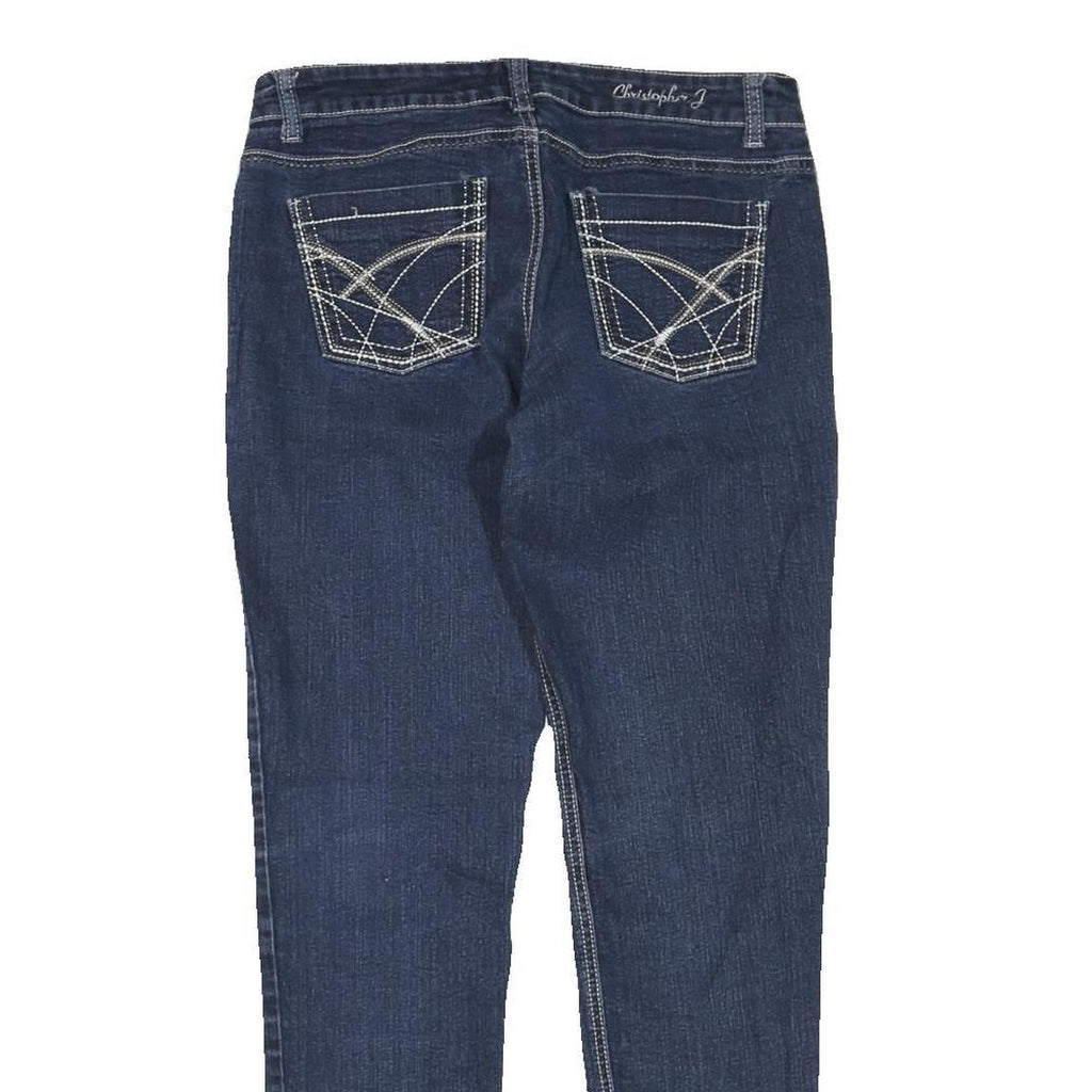 CHRISTOPHER J Womens Jeans Blue Regular Straight Denim Medium W32 L30 Stylish