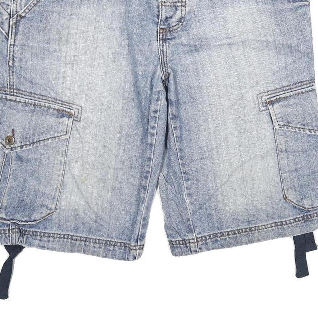 O'NEILL Mens Shorts Blue Cargo Regular 2XL W36 Light Wash Cotton Blend