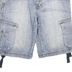 O'NEILL Mens Shorts Blue Cargo Regular 2XL W36 Light Wash Cotton Blend