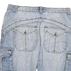 O'NEILL Mens Shorts Blue Cargo Regular 2XL W36 Light Wash Cotton Blend