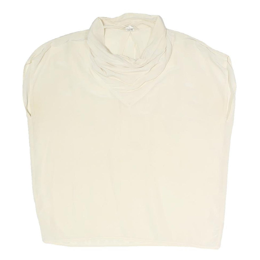 MAX MARA Womens Cream Blouse Sleeveless Cowl Neck Plain M Lightweight
