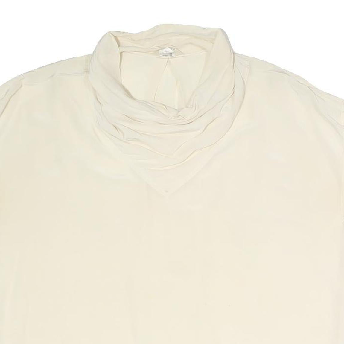 MAX MARA Womens Cream Blouse Sleeveless Cowl Neck Plain M Lightweight
