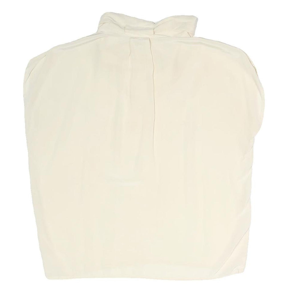 MAX MARA Womens Cream Blouse Sleeveless Cowl Neck Plain M Lightweight