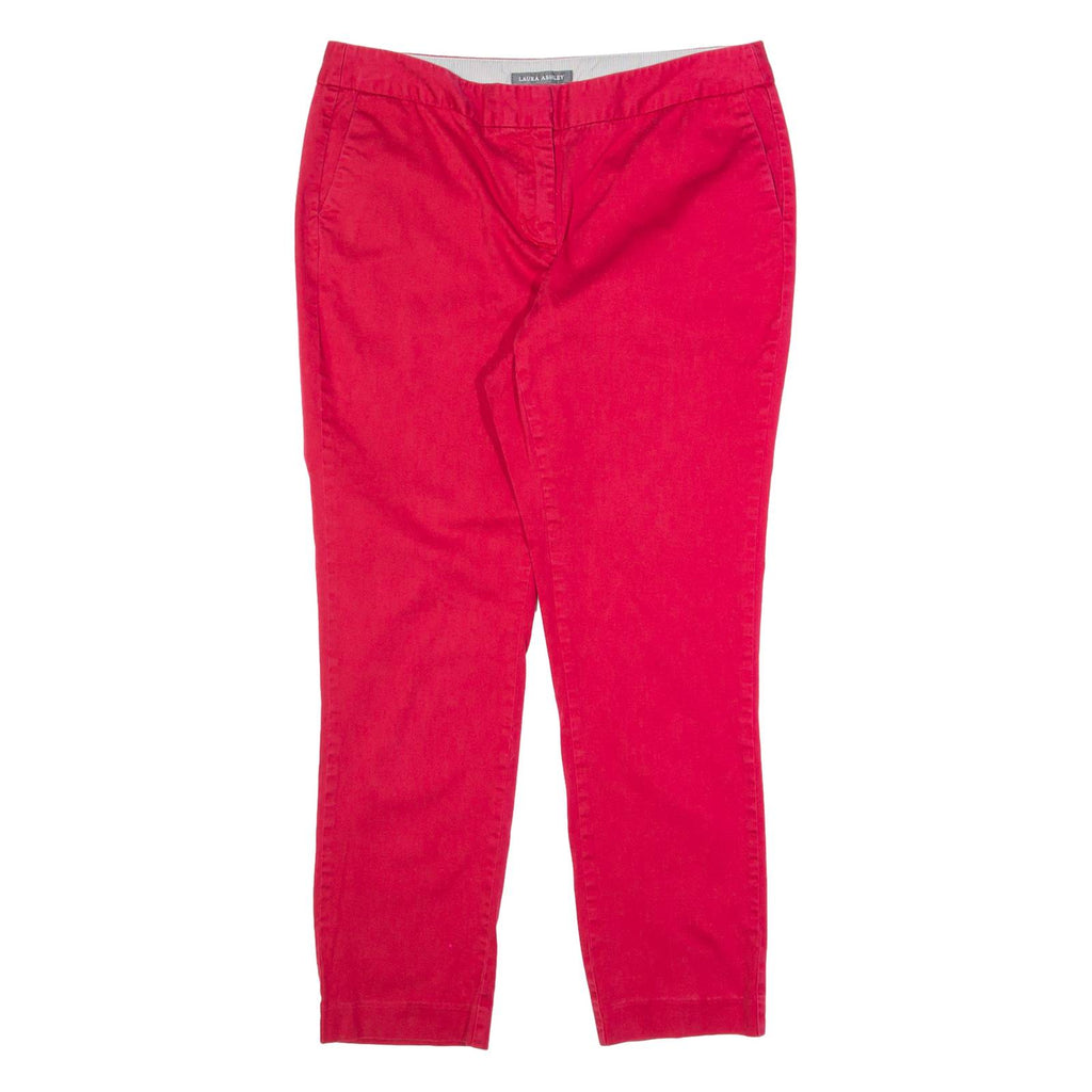 LAURA ASHLEY Chino Womens Trousers Pink Slim Tapered W32 L26
