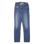 LEVI'S Womens Slim Blue Denim Medium Wash Jeans W25 L28 Zip Classic Fit