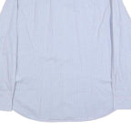 TED BAKER Mens Blue & White Check Shirt L Cotton Blend Long Sleeve Formal