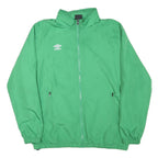 UMBRO Mens Green Zip Up Jacket L Polyester Blend Sportswear Lightweight Casual