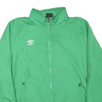 UMBRO Mens Green Zip Up Jacket L Polyester Blend Sportswear Lightweight Casual