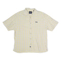 NAUTICA Mens Yellow & Cream Check Shirt XL Cotton Blend Casual Comfort